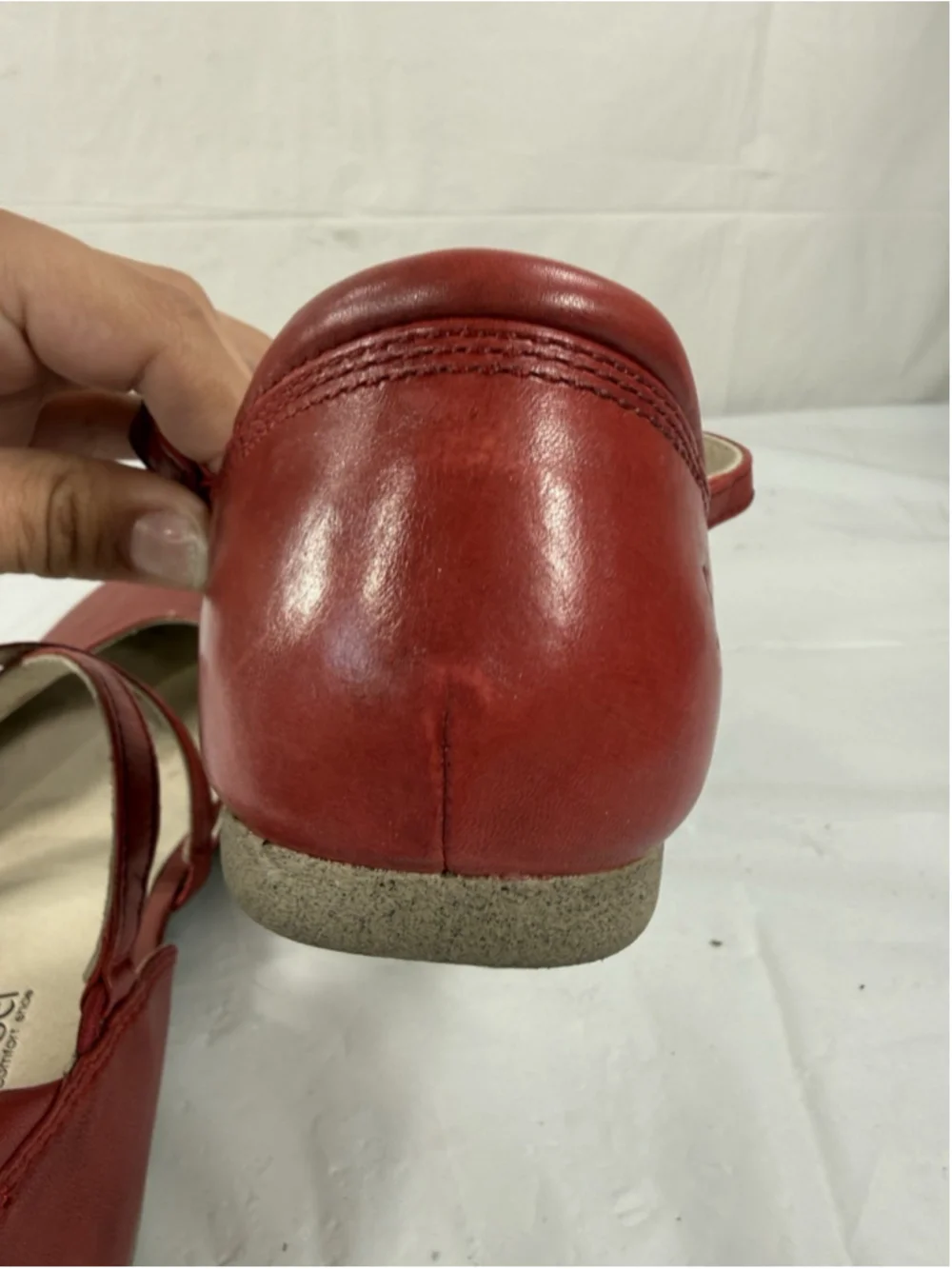 Josef Seibel Fiona 13 leather ballerina flat in red sz 38
